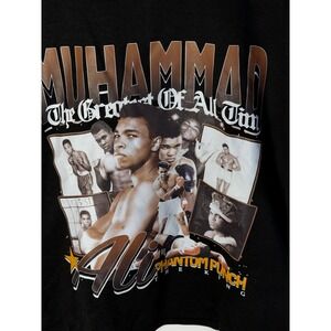 Muhammad Ali The Greatest Of All Time Graphic T-Shirt Black Small Phantom Punch